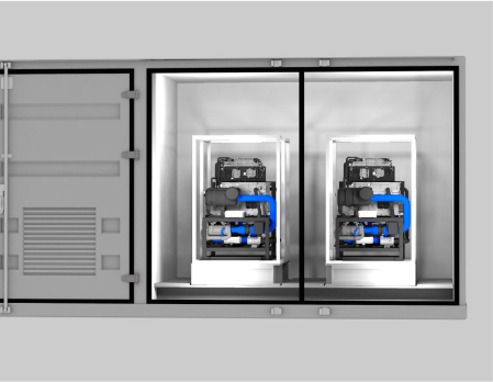 500 m3/h 1 MW Wasserstoffgenerator in Behälter Wasser-Elektrolyseur für Brennstoffzellen-Kraftwerke